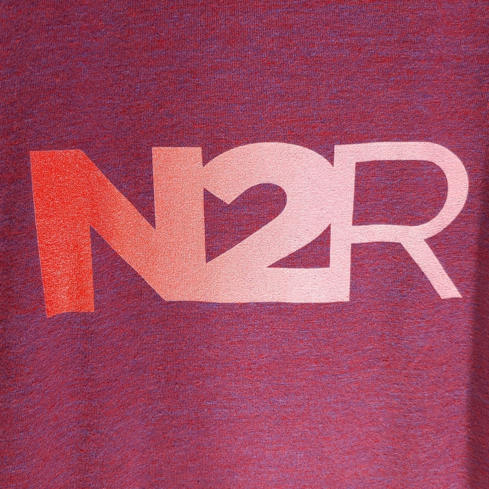Vint. American Apparel Single Stitch Sleeve Burgundy Tee Men's L